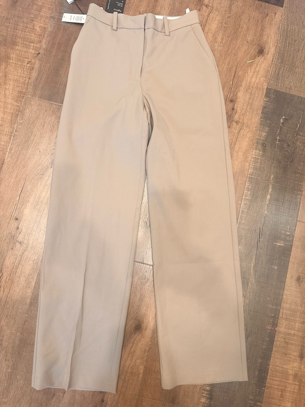 Aritzia Babaton atelier wide leg dress pants wool beige size 4 NWT